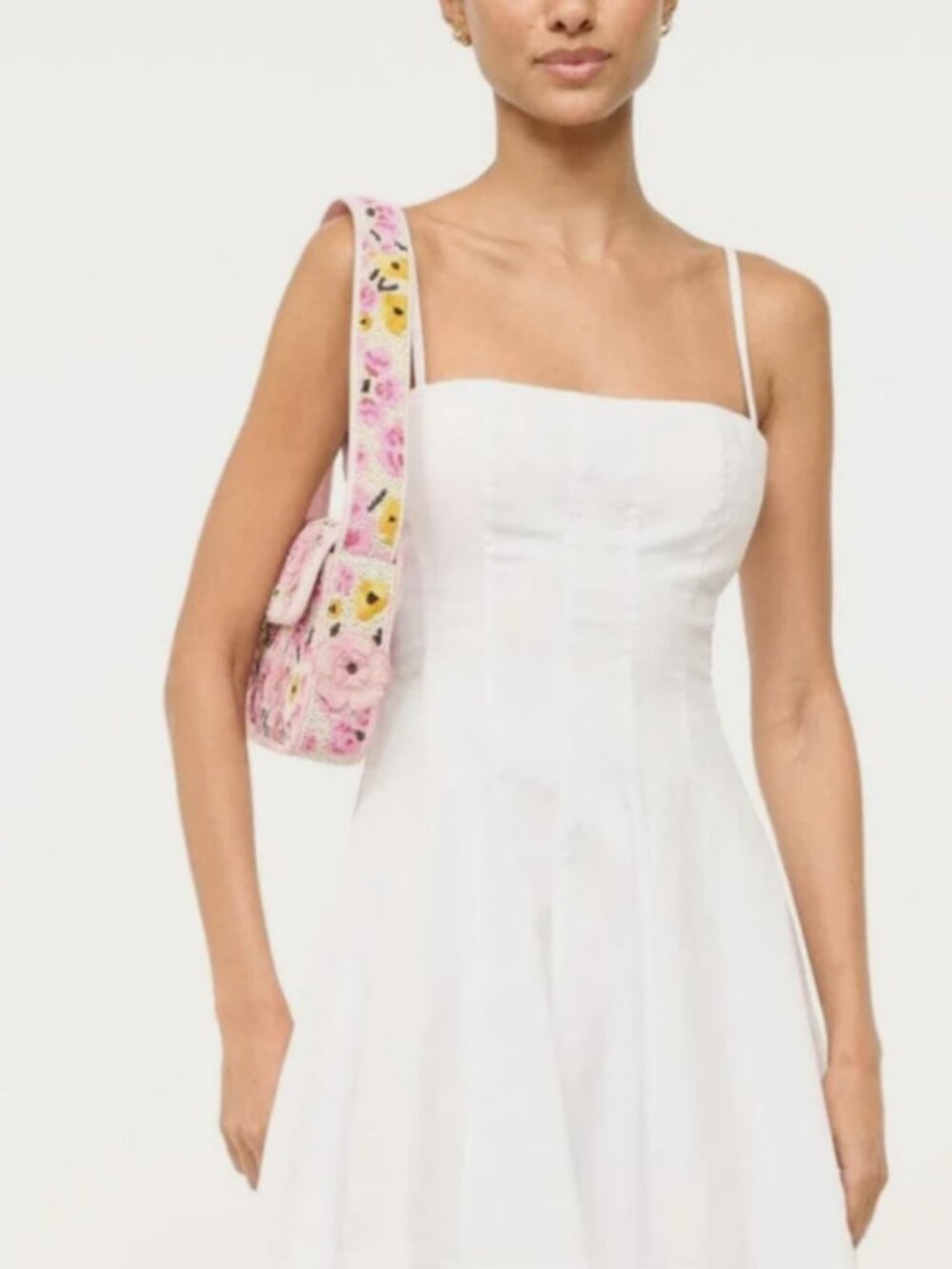 STAUD TOMMY BEADED BLOSSOM FLORAL TAPESTRY Shoulder Bag MSRP$395 Artistic & Chic - Picture 8 of 16